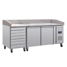 Polar U-Series Double Door Pizza Counter  290Ltr