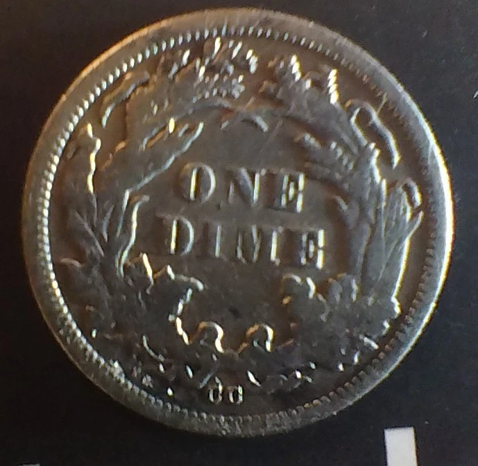 Hermosa moneda Better Variety 1875 CC debajo del arco, campos claros superficie original Foto 4 de 4