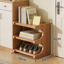 Bamboo Shoe Rack Shoe Organizer Compact Shoe Shelving Unit Space-Saving Bedroom