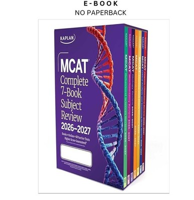 MCAT Complete 7-Book Subject Review 2026-2027, Set Include, Kaplan Test Prep 202