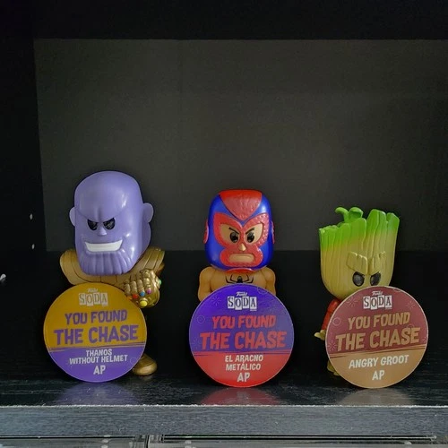 Funko Soda Marvel AP chase lot Thanos, Groot, El Aracno 🔥