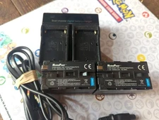2 Batteries for Sony NP-F960 NP-F950 FP-F970 7.4 Volt And Dual Charger Tested