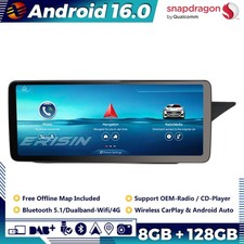 Qualcomm 128GB Android 16 Car Stereo GPS CarPlay for Mercedes E-Class W212 S212
