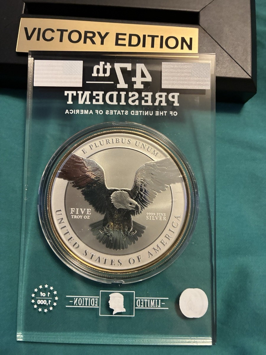2024 Victory Edition 5 oz Trump Presidential Gold Gilded .9999