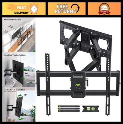 Full Motion TV Wall Mount for 37''-84'' TVs, Swivel & Tilt Bracket, VESA 600x400mm