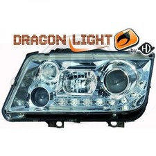Diederichs Design Scheinwerfer Set klarglas/chrom L.ed für VW Bora 98-05 H1+H1