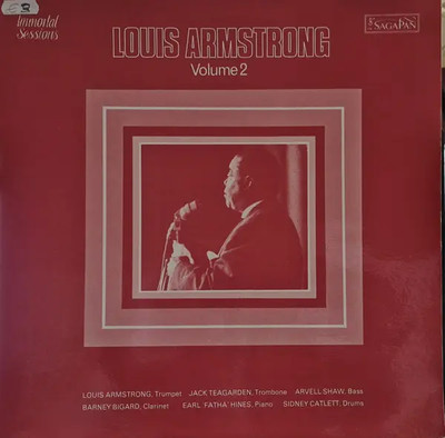 Louis Armstrong Immortal Sessions Volume 2 Sagapan Vinyl LP