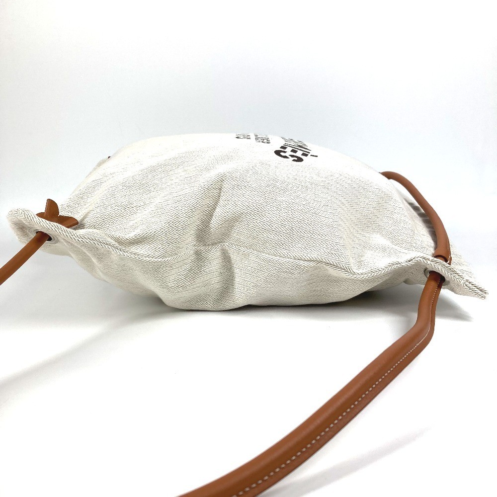 HERMES logo Sac Aline MM Backpack ToileChevron / Barenia Beige/Brown image 3
