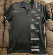 Hugo Boss Men's Paddy Pro 2 Polo Shirt Modern Fit Black Stripe M