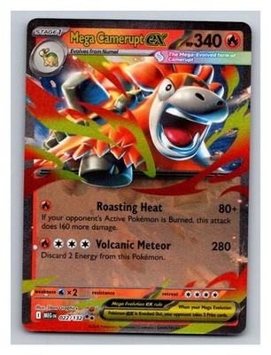 Mega Camerupt ex Double Rare ME01: Mega Evolution 022/132 NM