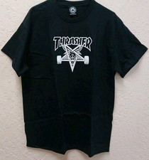 Thrasher Magazine Skate Goat T-Shirt Mens XL Black Skate Mag Logo Short Sleeve