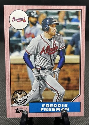 2017 Topps Freddie Freeman 1987 Red Parallel #87-77 Braves 16/25 SP