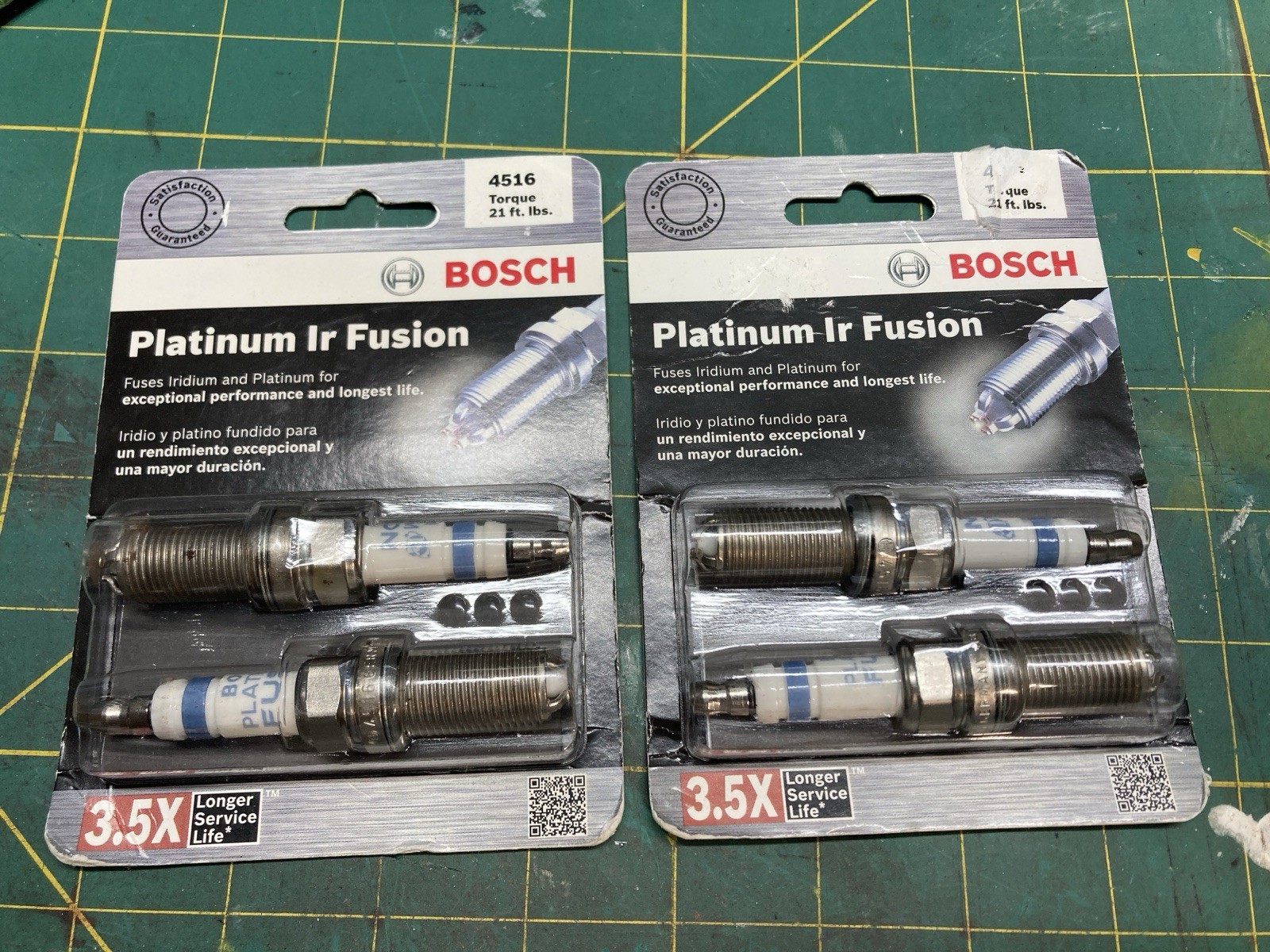 Bosch Platinum Ir Fusion Spark Plugs 4516 Two Packs Of 4