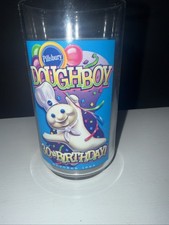 B Vintage Pillsbury Doughboy 30th Birthday October 1995 Collector Plastic Glass