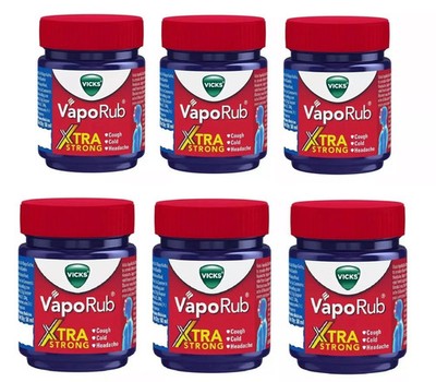 Vicks VapoRub Extra Strong 50ml x 6 | Cold, Cough, Headache Relief | Exp 2027