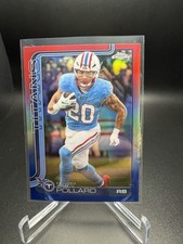 2025 Topps Chrome NFL Tony Pollard Red White and Blue Refractor Tennessee Titans