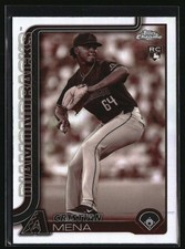 2025 Topps Chrome Sepia Refractor Cristian Mena #102 Baseball Card
