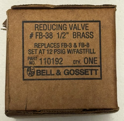 #ad #ad Bell and Gossett Bell and Gossett 110192 Fb 38 Pressure Reducing Valve $72.50