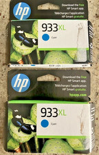 Lot Off 2 Genuine HP 933XL CN054AN140 Cyan Ink Cartridge Exp JUN 2025
