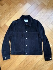 Giacca camionista scamosciata nera con telaio taglia L