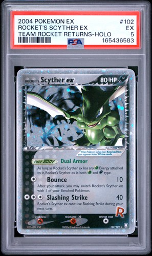 Rocket's Scyther ex graded PSA 5 for sale on eBay