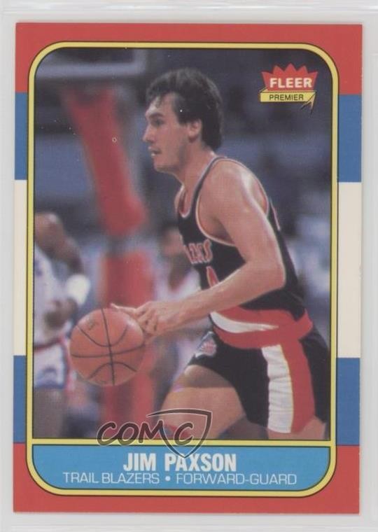 1986-87 Fleer Jim Paxson #85 1e3h