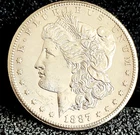 1887 S Morgan Dollar MS+ Semi  PL Great Eye Appeal White Coin 100% Orig PL