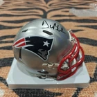 Drew Bledsoe Signed New England Patriots Speed Mini Helmet Beckett