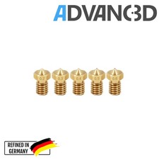 Advanc3D V6 Style Nozzle aus Messing CuZn37 in 0.3mm für 1.75mm Filament FDM