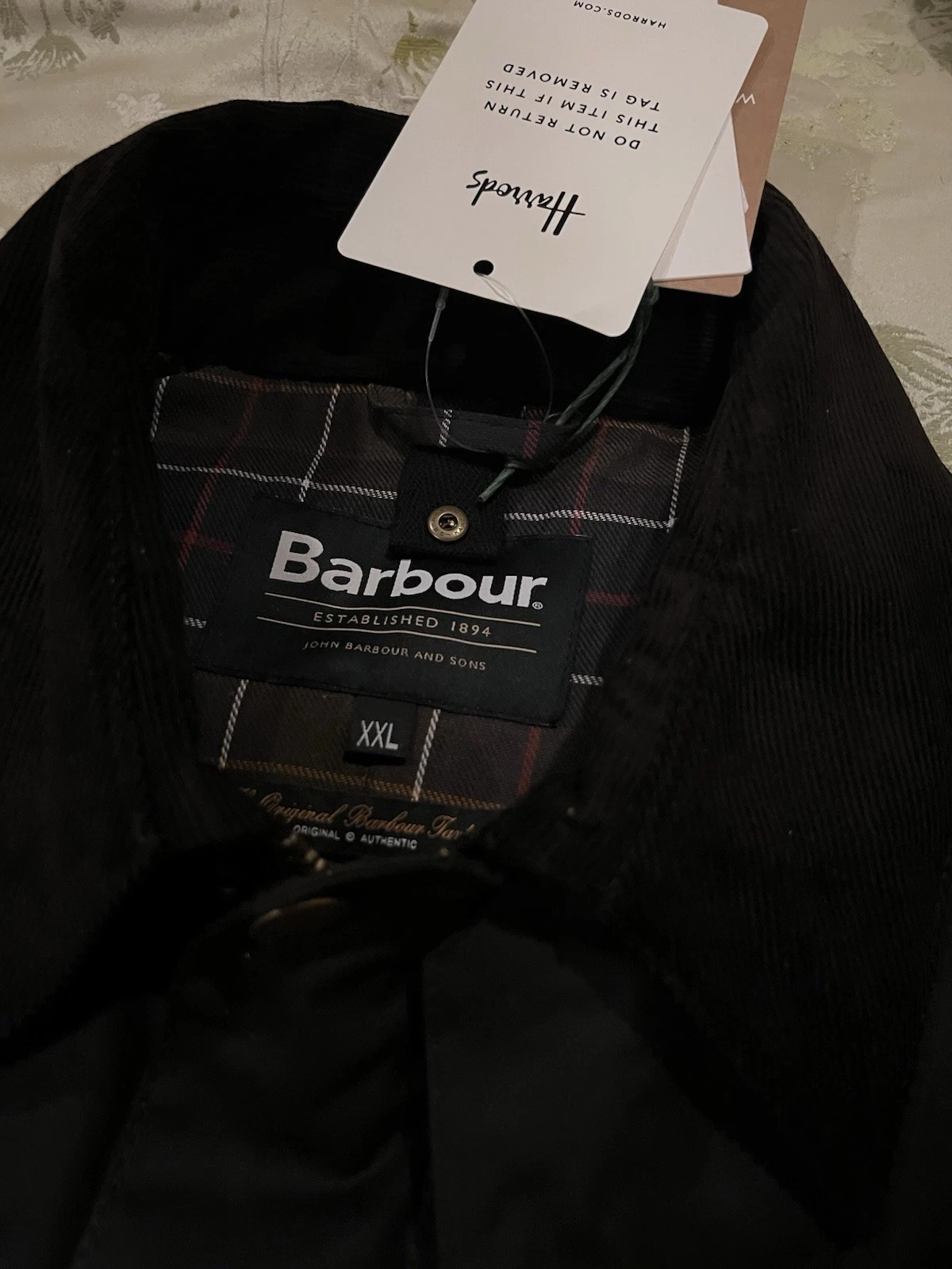 Brand New BNWT BARBOUR  ASHBY WAX Cotton Jacket Coat in Olive XXL  image 5
