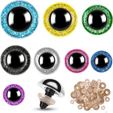 160pcs Large Safety Eyes for Amigurumi Glitter Eye for Stuffed