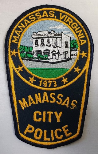 Toppa vintage Manassas Virginia ricamata polizia cittadina