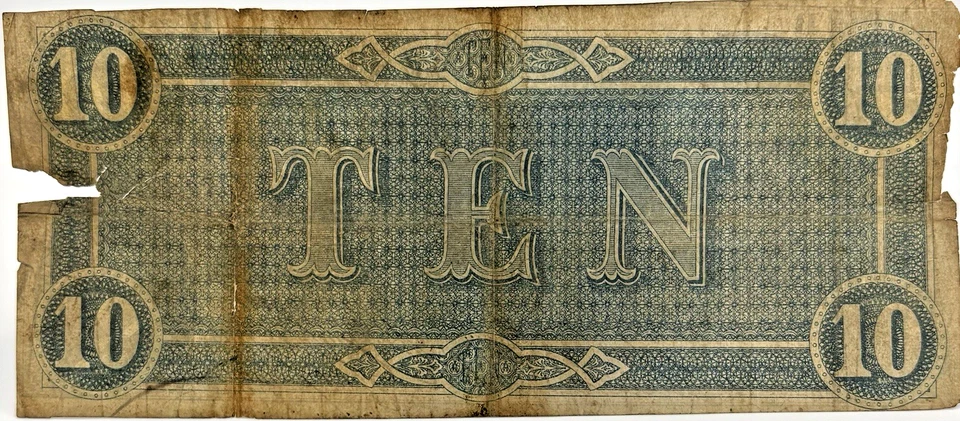 $10 Confederate Bill 1864 - Image 2 of 2