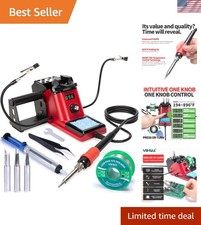 926 III 0W Soldering Iron Station Kit with LED Display, 2 Helping Hands, 3 Ex...
