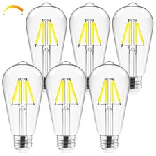 Vintage LED Edison Bulb Dimmable, 4W Equivalent 40W, 5000k Daylight, E26 Base...