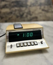 Spartus Space Age/Atomic Alarm Clock 1978 His/Her Alarm Snoozer Button Working