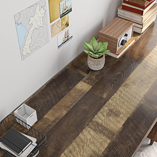 Reclaimed Wood Vinyl Flooring Roll Waterproof Vinyl Plank Flooring Peel and Stic - Picture 7 of 7