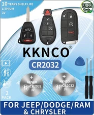 Battery Replacement for Key Fob (Check Fit Guide) 2 Packs