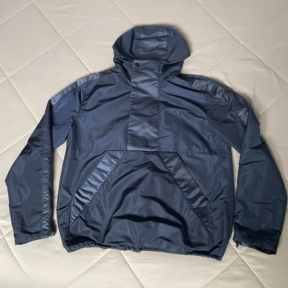 T by Alexander Wang anorak/sudadera con capucha cortavientos, azul marino, talla M (talla XS MARCADA) Foto 3 de 4