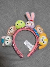 Hong Kong Disney Duffy and Friends Pink Sequin Headband Mickey Ears