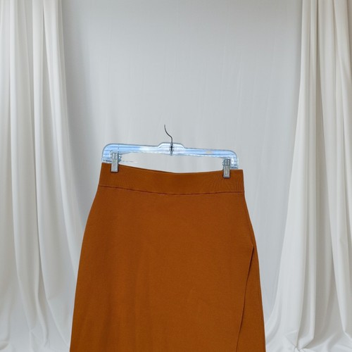 A.L.C. Womens Ribbed Knit Pull On Midi Skirt Size L Minimalist Pencil Stretchy - Picture 2 of 12
