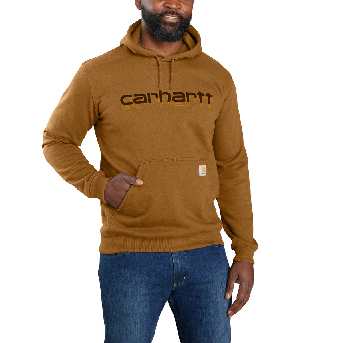 Carhartt Homme Pull à Capuche Pluie Defender Graphique Sweat