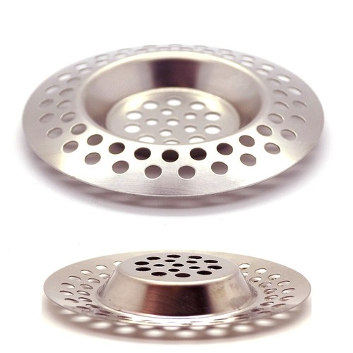 Kitchen Sink Drain Strainer Steel Plug Hole Bath Basin Hair Catcher Cover Filter - Picture 8 of 11