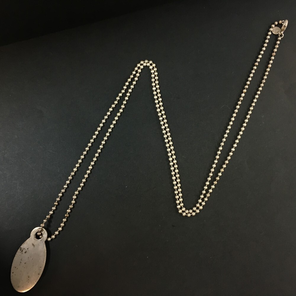 TIFFANY&CO. Silver 925 Please Return to Heart Tag Ball Chain Necklace/2AF2195