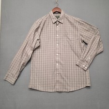 Eddie Bauer Men's Wrinkle Resistant Classic Fit Long Sleeve Button Up Shirt Sz L