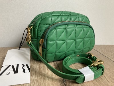 zara mini quilted crossbody bolsa