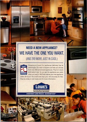 Lowe's Home Improvement Warehouse Original Vintage Print Ad