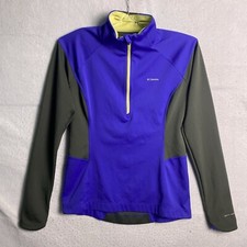 Columbia Glacial Fleece 3 Blue Gray 1/2 Zip Pullover Jacket Women's Size Medium