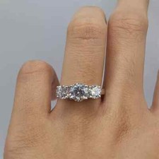 14k White Gold Wedding Ring Round 2 Carat IGI Lab Created Diamond Size 7 8 VVS2