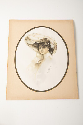 Gibson Girl Print (E2L) Lolia May Shearer 1905 NW Duo Tone Beauty Heads #814